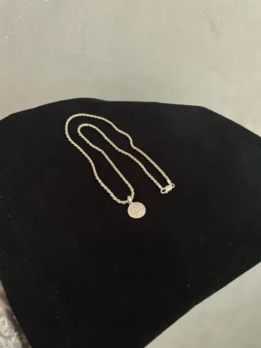 Corrente Prata 925 Cordão Torcido 60cm + Pingente São Jorge - Original