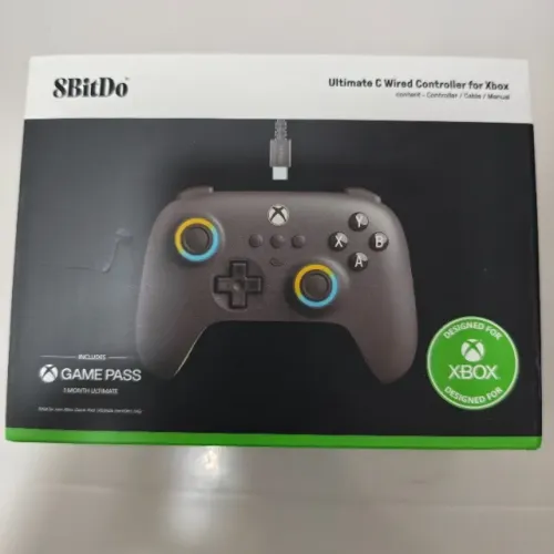 Controle Joystick Xbox 8bitdo Ultimate C Wired Hall Effect Anti Drift PC Windows 10/11
