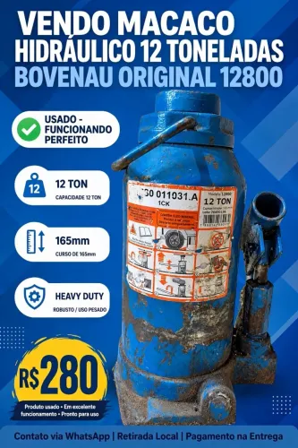 Vendo esse macaco hidráulico em perfeita condições