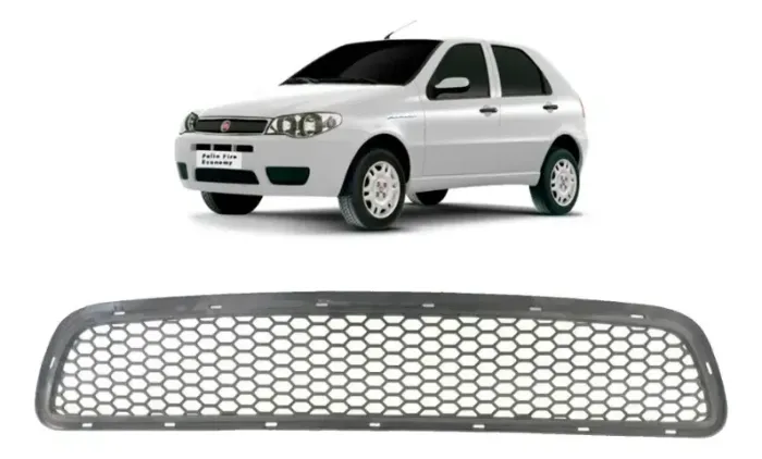 Grade Parachoque Fiat Palio Siena 2004 2009 Original Preto Fosco