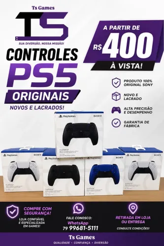 Controles de ps5 originais lacrados