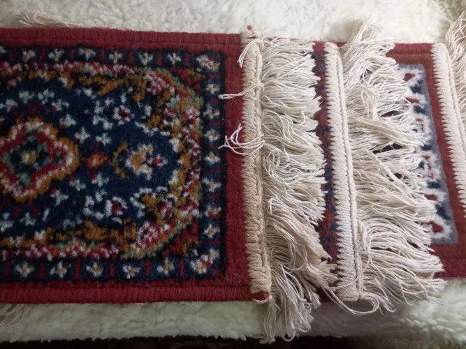 Lote 3 Mini Tapetes Persas Orientais 33x21cm VINTAGE / Para Decoração, Telefone ou Casinha