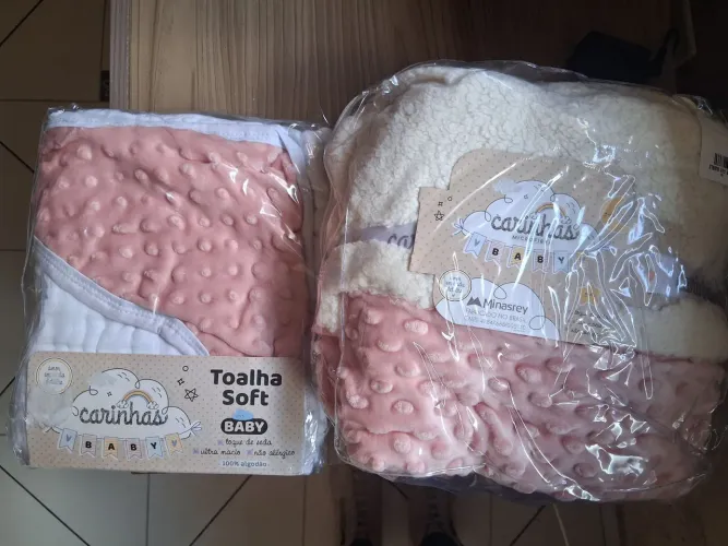 Cobertor e toalha para bebê novo