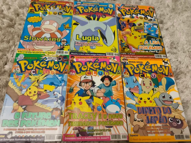 Lote Relíquia: Revistas Pokémon Club Edições 13 a 18 - Coleção Oficial Conrad