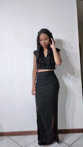 Conjunto de Festa/15 anos/ Casamento Saia e cropped
