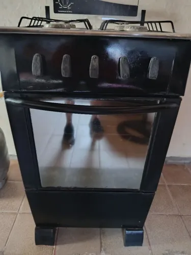 Fogão Muller preto 4 bocas
