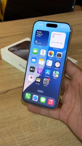 iPhone 16 Pro 256GB Silver - Saúde da bateria 100%! Loja física! Com 3 meses de garantia!