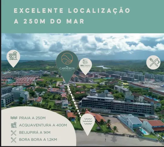 Imóvel com alta rentabilidade e entrada 0 na Praia dos Carneiros
