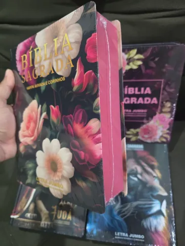Bíblias letra Jumbo (a maior letra) c/Harpa cristã, novas lacradas. 