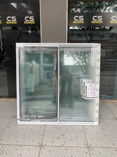 JANELA DE ALÚMINIO BRANCO 2F 1.00X1.00 - OFERTA IMPERDIVEL