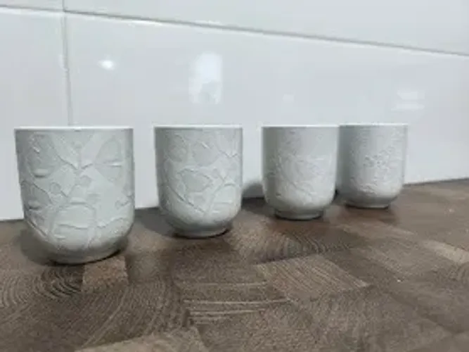 Conjunto de 4 Lindos Copo para Chá 200 mls estilo Japonês - Japão