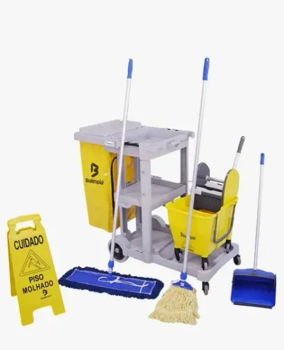 Carrinho De Limpeza Bralimpia Kit Completo - NOVO - 2 UNID DISP