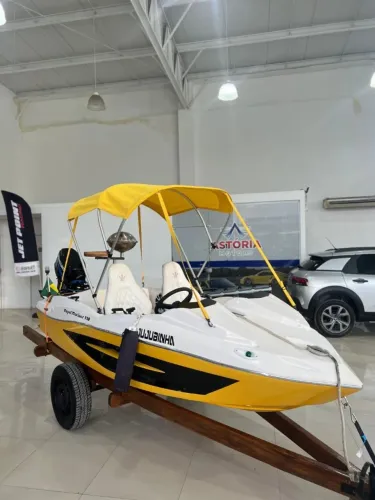 Lancha Royal Mariner RM 110 - Completa - Motor 25 HP 2 Tempos - Carreta de Aluminio