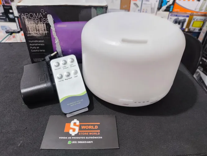 Umidificador Aromatizador Portátil- Pronta entrega. Loja Store World.