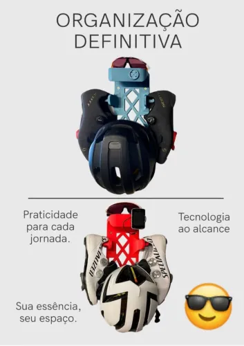 Suporte 3 em 1 capacete, sapatilha e GPS
