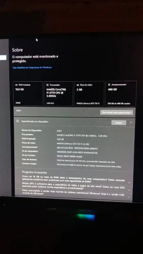 VENDO OU TROCO PC GAMER COMPLETO VALOR: 2,500 MONITOR: 100HZ