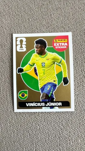 Figurinha Vinicius Júnior LEGEND EXTRA OURO