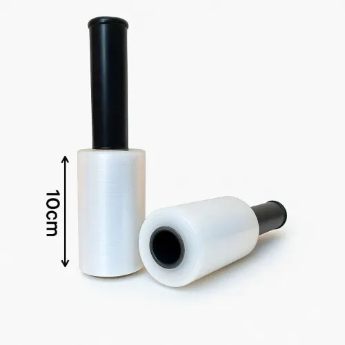 Kit 5 Mini Filme stretch transparente com tubo e aplicador 10cm x 150m - 25 micras