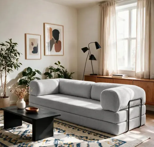 Vendo Sofá Cama Snoo 2 Lugares 1,80m Bouclé Design Moderno