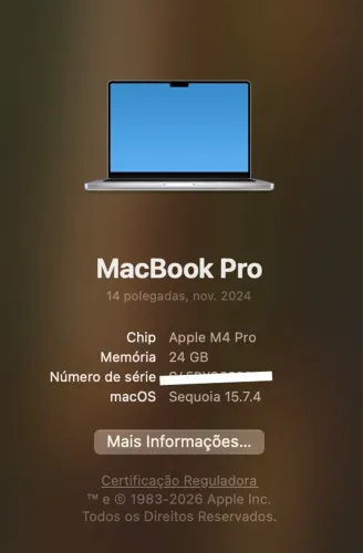 MACBOOK PRO M4 PRO 24GB 512 SSD