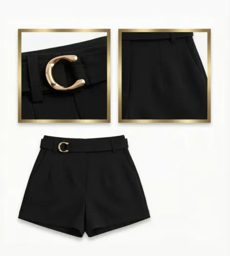 SHORTS ALFAIATARIA COM CINTO