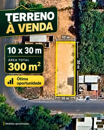 Terreno à Venda 300 m² - 10x30 em Rinópolis/SP