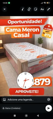 Cama box casal promoção