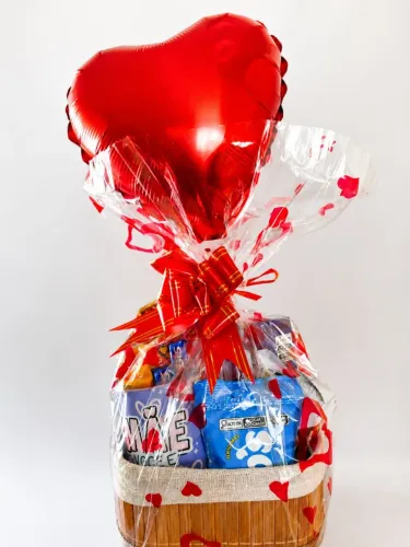 Cesta de chocolate para o dia dos namorados 