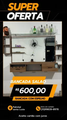 Bancada Barbearia/Salao
