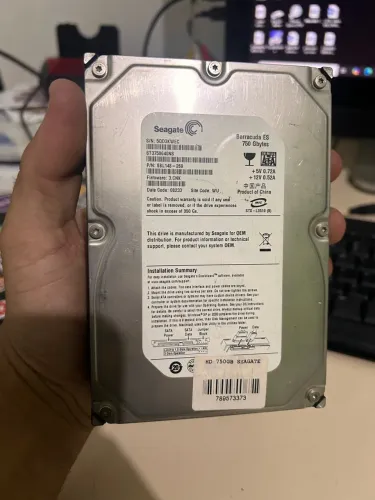 HD 750GB SEAGATE BARRACUDA - Saudável e formatado
