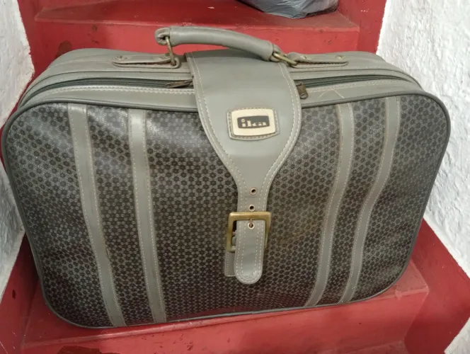 Mala Ika Vintage Anos 70 Courvin Mala de Mão Retrô Decoração