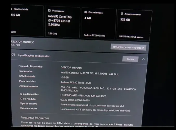 Pc gamer-LEIA A DESCRIÇÃO