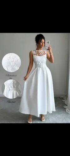 Vestido branco para casamento no civil