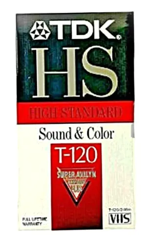 Fita VHS TDK HS T-120 alto padrão Nova Lacrada