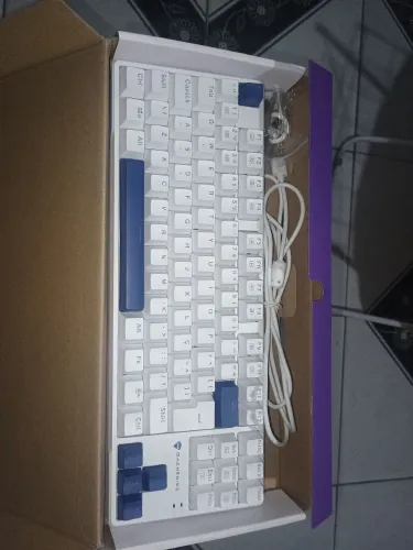 Teclado mecânico 80%, Rgb, Switch Brown 