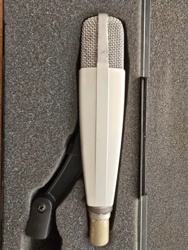 Microfone microfone sennheiser md421 vintage white 1970