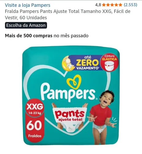 Fralda Pampers xxg