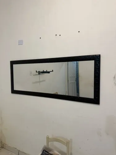 Espelho grande moldura preta