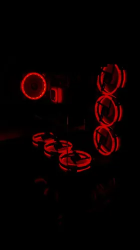 7 fans rise mode + controladora rgb