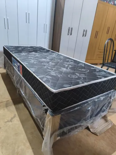 Cama box solteiro colchão D33 com 17cm de espessura - entrega gratuita 