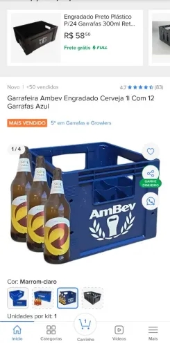 Litrão retornável com caixa