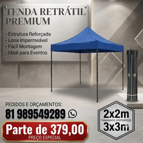 Tenda retrátil premium sanfonada
