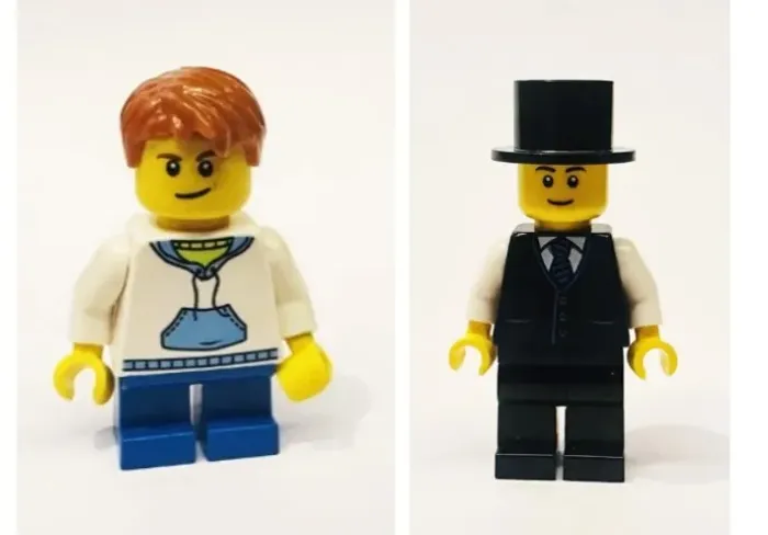 2 minifiguras lego originais dos sets 40291 e 60063