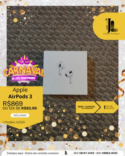 APPLE AIRPODS 3, LACRADO, EXCLUSIVO!