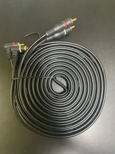 Cabo RCA 5 Metros Emborrachado para Modulo Amplificador Potencia