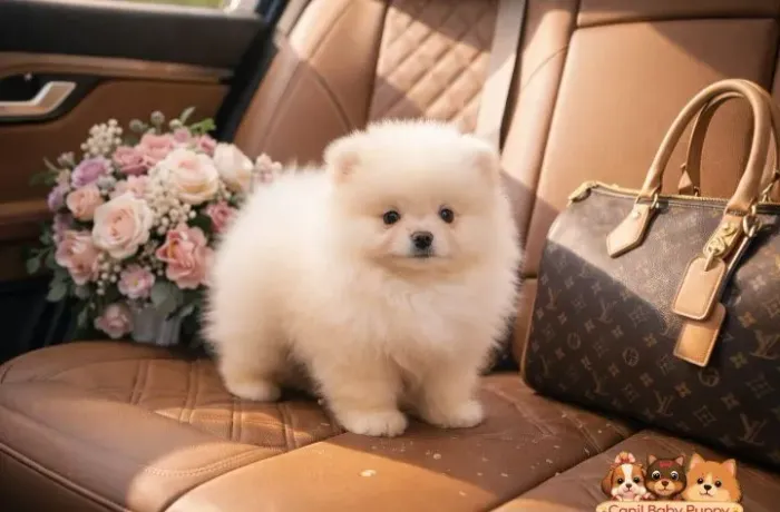 Filhote macho de Spitz alemão 