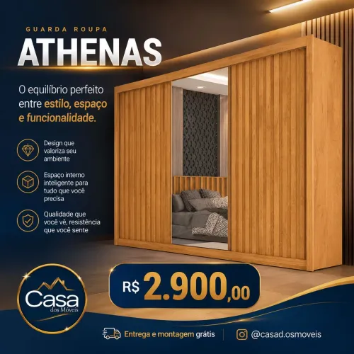 Guarda roupa Athenas - Peroba