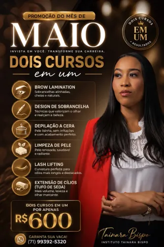 2 Cursos de Estética por R$600 com Certificado - Salvador