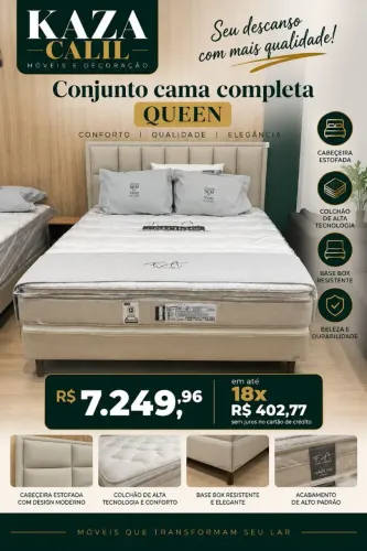Conjunto completo cama QUEEN.
