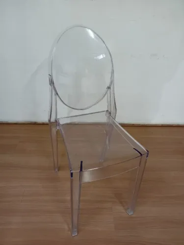 Cadeira Design Victoria Ghost Fixa - Acrílico Transparente
